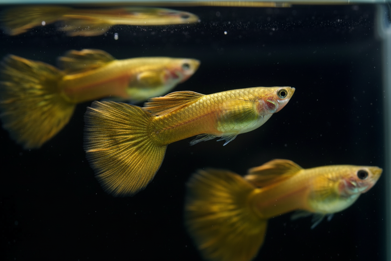 Live Exotic Guppies – 24K Gold Guppies
