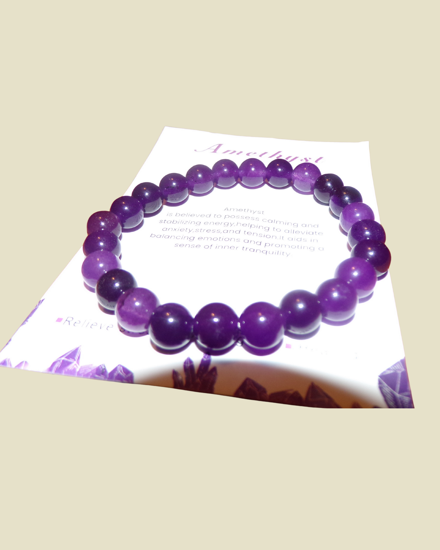 Natural Healing Crystal Bracelets 8mm for Women