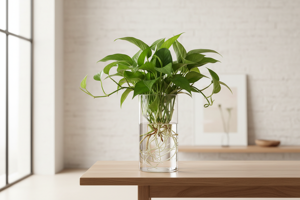 hydroponic plant in vase 